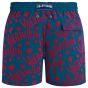 Vilebrequin Velvet Flocked Turtles Logo Swim Shorts - Blue