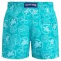 Vilebrequin Swim Shorts Turtles - Light Blue