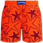 Vilebrequin Velvet Flocked Starfish Swim Shorts - Orange