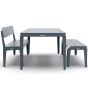 Weltevree Bended Bench With Backrest - Grey Blue