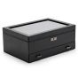 WOLF Axis 10 Piece Watch Box With Storage - Powder Coat
