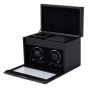 WOLF British Racing Double Watch Winder With Storage - Black