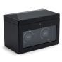 WOLF British Racing Double Watch Winder With Storage - Black