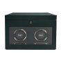 WOLF British Racing Double Watch Winder With Storage - Green