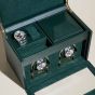 WOLF British Racing Double Watch Winder With Storage - Green