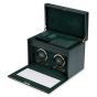 WOLF British Racing Double Watch Winder With Storage - Green