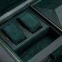 WOLF British Racing Double Watch Winder With Storage - Green