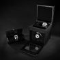 WOLF British Racing Single Watch Winder With Storage - Black