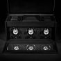 WOLF British Racing Triple Watch Winder With Storage - Black