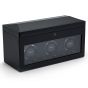 WOLF British Racing Triple Watch Winder With Storage - Black