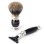 Taylor Of Old Bond Street Mach3 Pure Badger Shaving Set - Black