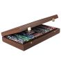 Manopoulos Poker Set Koffer - Walnuss Dunkel