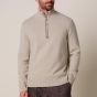Profuomo Woolen Half-Zip Pullover - Beige