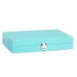 Leather Backgammon in Turquoise 
