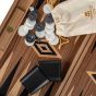 Manopoulos Backgammon-set i amerikansk valnöt - brun ek
