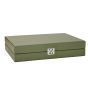 Hector Saxe Leder Backgammon - Kaki