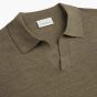 Profuomo Merino Woolen Open Collar Polo - Brown