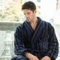 Ambassador Copenhagen bathrobe blue stripes