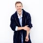 Ambassador Copenhagen bathrobe blue stripes