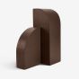 Assouline Left Cubist Bookend - Brown