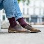 Billybelt cotton socks striped burgundy