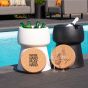 Personalised Bubalou Champ Stool & Ice Bucket - White
