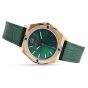 Brunmontagne Representor watch leather strap - gold/green
