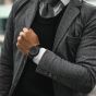Brunmontagne Representor watch leather strap - black/black