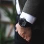 Brunmontagne Representor watch leather strap - black/black