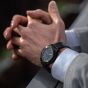 Brunmontagne Representor watch leather strap - black/black