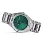 Brunmontagne Representor watch steel strap - silver/green