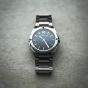 Brunmontagne Representor watch steel strap - silver/green