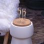 Personalised Bubalou Champ Stool & Ice Bucket - White