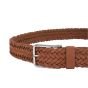 Calvin Klein Leather Braided Belt - Cognac