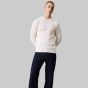 Calvin Klein Ribbed Pullover With Logo - Off White