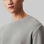 Calvin Klein Logo Badge Waffle Long-Sleeved T-Shirt - Slate Gray