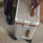 Carl Friedrik The Carry-On Aluminium - Silver/Cognac