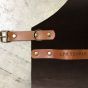 Xapron leather apron choco personalise