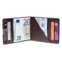 DUN wallets leather wallet brown silver