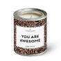 The Gift Label Petite Bougie Coton Frais - You Are Awesome