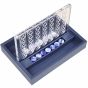 Hector Saxe Leather Connect 4 Game - French Blue