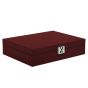 Hector Saxe Leder Poker Set - Bordeaux