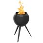 Höfats Moon 45 Fire Basket With High Stand - Black
