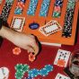 House of Nobilique Leather Poker Set - Orange