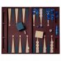 House of Nobilique Leather Big Backgammon - Burgundy