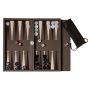 House of Nobilique Leather Booklet Backgammon - Taupe