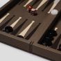 House of Nobilique Leather Booklet Backgammon - Taupe