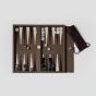 House of Nobilique Leather Booklet Backgammon - Taupe