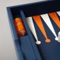 House of Nobilique Leather Game Table - Blue
