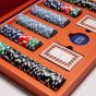 House of Nobilique Leather Poker Set - Orange